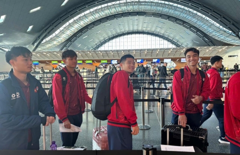 Đáp sân bay, U23 Việt Nam lập tức tập buổi đầu tiên ở Ả Rập Xê Út