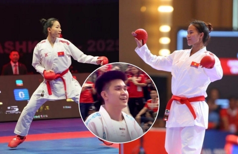 Karate Việt Nam bùng nổ với hat-trick HCV ở SEA Games 33