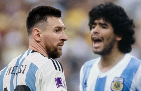 HLV Argentina: 'Maradona không vĩ đại bằng Messi'