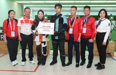 Bắn súng Việt Nam được 'thưởng nóng' sau khi giành HCV SEA Games