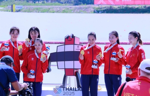 Đua thuyền Việt Nam bứt phá: Hoàn thành xuất sắc chỉ tiêu tại SEA Games 33