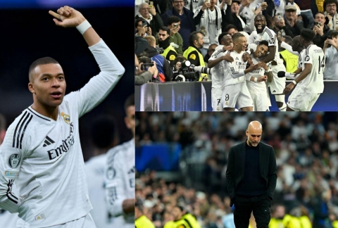 Mbappe rực sáng, Real Madrid hạ gục Man City tiến bước vòng 1/8 Champions League