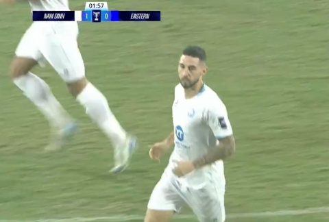 Trực tiếp Nam Định 8-0 Eastern AA: Liên tục ghi bàn