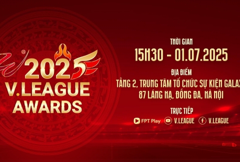 Trực tiếp Lễ trao giải V.League Awards 2025: Hoành tráng, ấn tượng