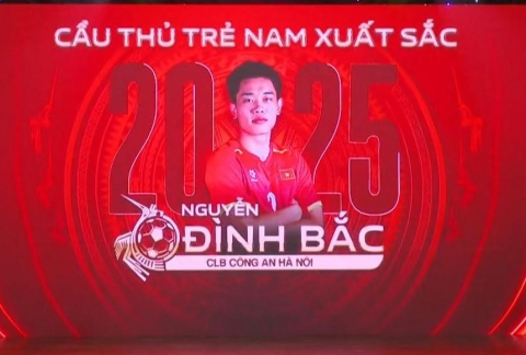 Trực tiếp Lễ trao giải Quả bóng vàng Việt Nam 2025: Đình Bắc nhận giải