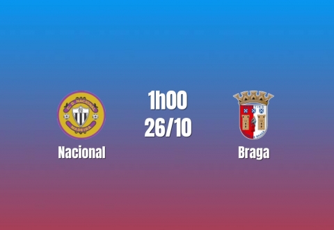 Nhận định Nacional vs Braga: Tận dụng nhược điểm, 1h00 ngày 26/10/2026