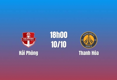 Nhận định Hải Phòng vs Thanh Hóa: Lạch Tray chờ lời giải, 18h00 ngày 10/10/2026