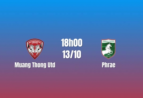 Nhận định Muang Thong Utd vs Phrae: Cuộc đua từng điểm số, 18h00 ngày 13/10/2026