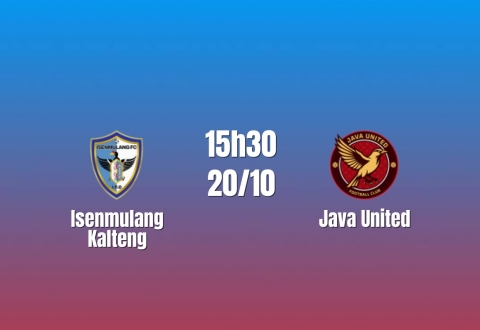 Nhận định Isenmulang Kalteng vs Java United: Cuộc chiến thoát nhóm cuối, 15h30 ngày 20/10/2026
