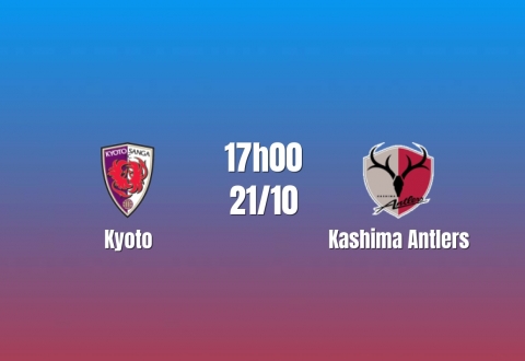 Nhận định Kyoto vs Kashima Antlers: Khó chặn hàng công Kashima, 17h00 ngày 21/10/2026