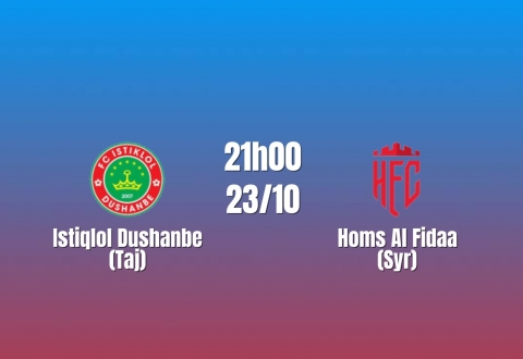Nhận định Istiklol Dushanbe vs Homs Al Fidaa: Đại chiến ngôi đầu, 21h00 ngày 23/10/2026