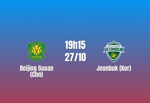 Nhận định Beijing Guoan vs Jeonbuk: Khách khó lật ngược thế trận, 19h15 ngày 27/10/2026