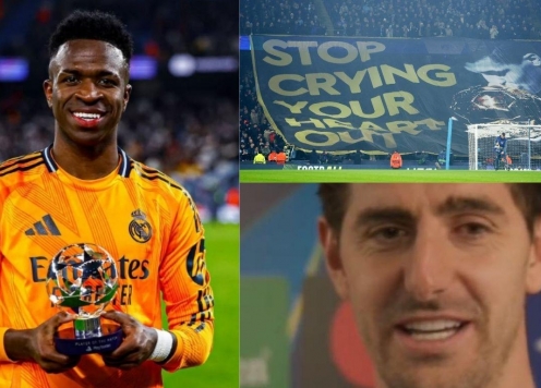 Courtois troll ngược CĐV Man City: 'Vinicius có biết tiếng Anh đâu!'