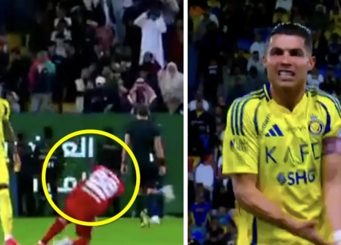 Ronaldo phát điên với trọng tài vì thẻ đỏ tranh cãi của Jhon Duran