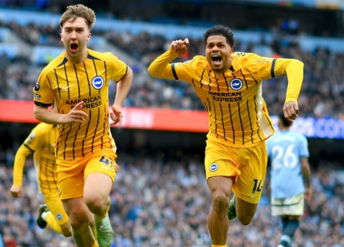 Khusanov phản lưới, Man City đánh rơi chiến thắng trước Brighton