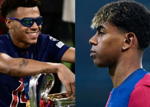 Lamine Yamal bị sao PSG đánh bại