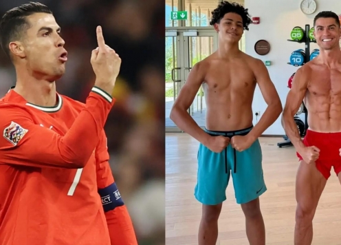 Con trai Ronaldo gây kinh ngạc