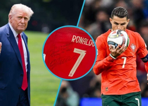 Ronaldo tặng áo, gửi lời nhắn bất ngờ cho Tổng thống Donald Trump