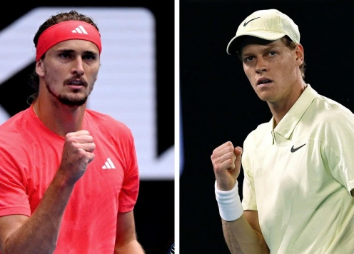 Trực tiếp tennis Jannik Sinner vs Alexander Zverev, 15h30 ngày 26/1