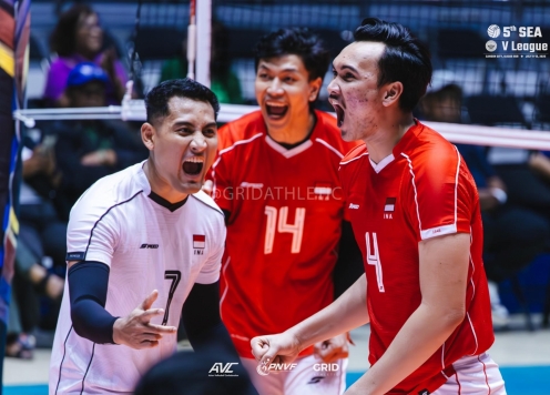 Indonesia vươn lên dẫn đầu giải SEA V.League 2025