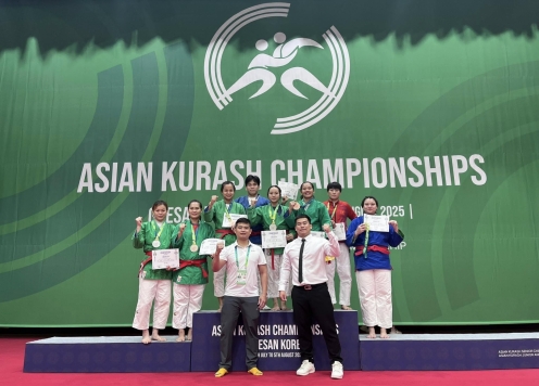 Việt Nam đứng thứ hai tại giải Kurash vô địch Châu Á 2025