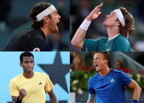 Lộ diện 4 tay vợt lọt bán kết Madrid Open 2024: Tên tuổi sạch bóng