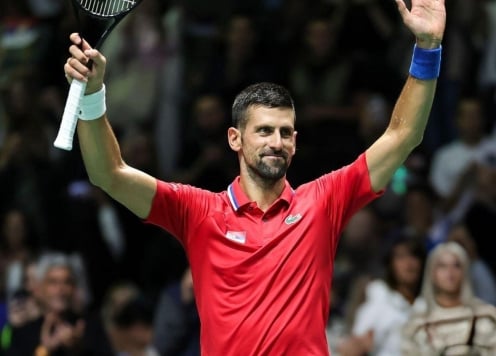 Novak Djokovic suýt thắng 6-0; 6-0 ở Davis Cup 2024