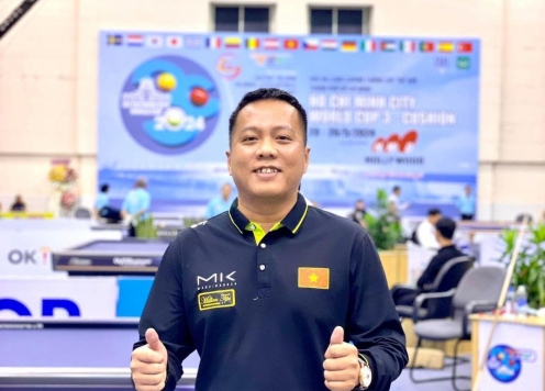 Cơ thủ Việt Nam ghi dấu ấn ở World Cup carom 3 băng với hai chiến thắng 'hủy diệt'