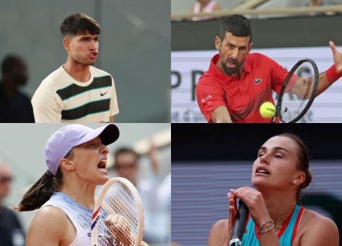 Xác định các tay vợt lọt tứ kết Roland Garros 2025