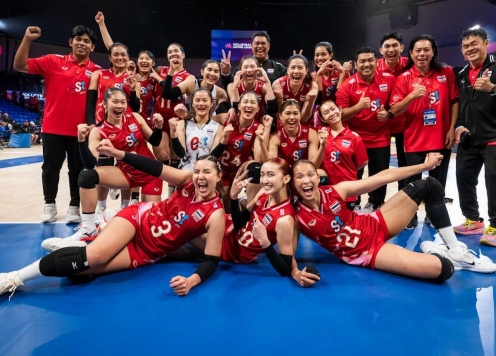 Bóng chuyền nữ Thái Lan trụ lại Nations League một cách ngoạn mục