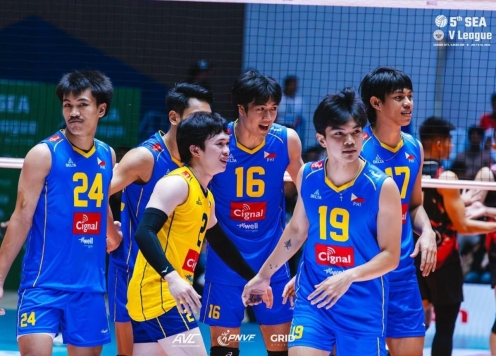Bóng chuyền nam Philippines thắng trận đầu tiên ở chặng 2 SEA V.League 2025