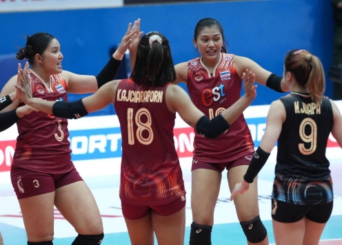 Bóng chuyền nữ Thái Lan thắng nhọc trận ra quân chặng 1 SEA V.League 2025