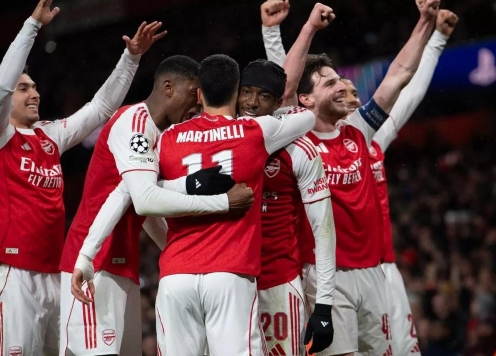Arsenal duy trì mạch 6 trận toàn thắng tại Champions League