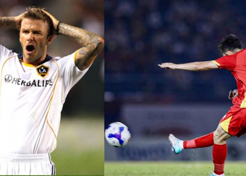 Siêu phẩm đá phạt của Hai Long được ví như của David Beckham