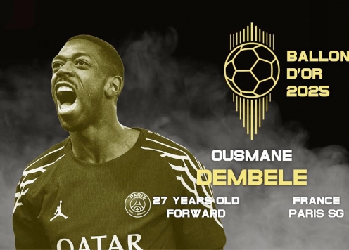 Dembele tiến thêm một bước tới Quả bóng Vàng 2025