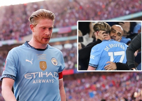 Pep Guardiola bật khóc trong ngày De Bruyne chia tay Etihad