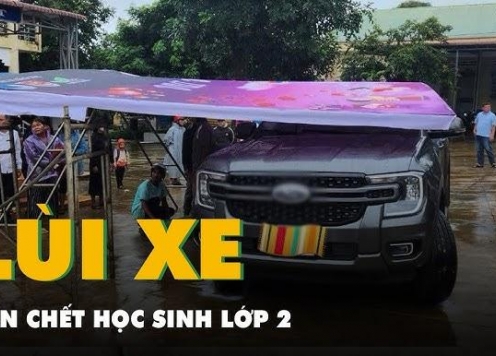 Phụ huynh chủ quan lùi xe trong sân trường, vô tình cán học sinh tử vong tại chỗ