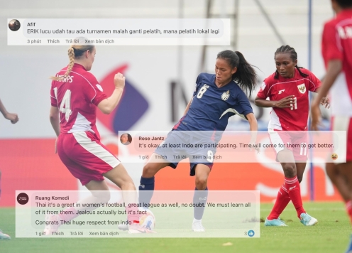 CĐV Đông Nam Á đồng loạt phản ứng khi Indonesia thua Thái Lan 0-7