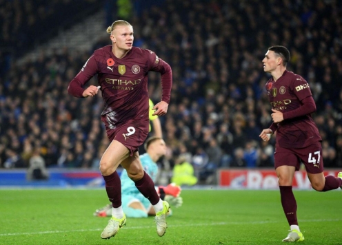 Haaland lập công, Man City vẫn thua ngược Brighton