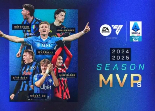 CHÍNH THỨC: Serie A công bố các danh hiệu MVP mùa giải 2024/25