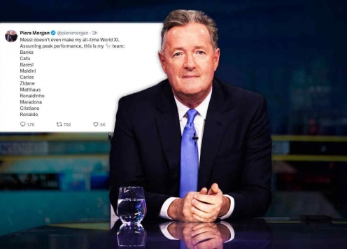 Piers Morgan gạt phăng Messi trong đội hình cầu thủ vĩ đại nhất mọi thời đại