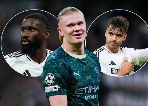 Haaland 'cà khịa' cặp trung vệ của Real Madrid