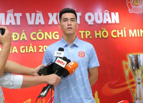 Tiến Linh đặt mục tiêu cao cùng Công An TP.HCM trước mùa giải mới