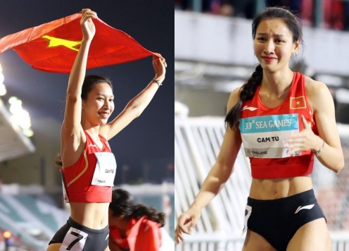 Hot girl điền kinh Việt Nam bật khóc, phá kỷ lục quốc gia 15 năm