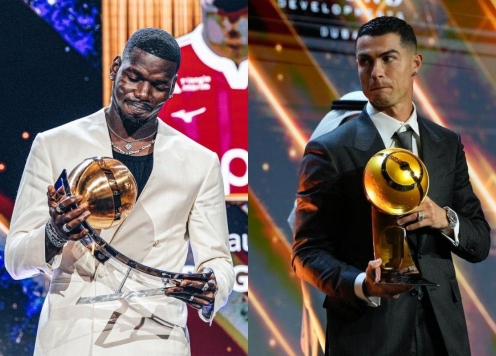 Pogba xúc động tri ân Ronaldo tại lễ trao giải danh giá