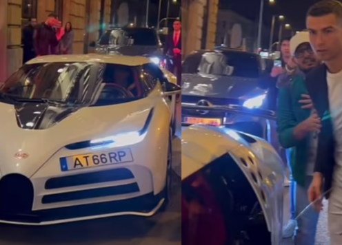 Cristiano Ronaldo lái siêu phẩm Bugatti Centodieci mạnh 1600 mã lực trên đường phố Madrid