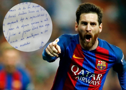 'Bản hợp đồng' đầu tiên của Messi được đem đấu giá