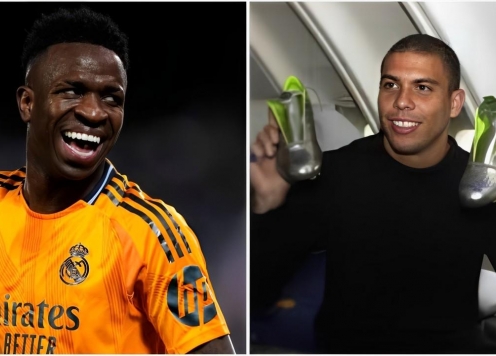 Vinicius nhận món quà tinh thần từ Ronaldo 'béo'