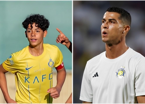 Con trai Ronaldo chói sáng giúp bố 'rửa hận'