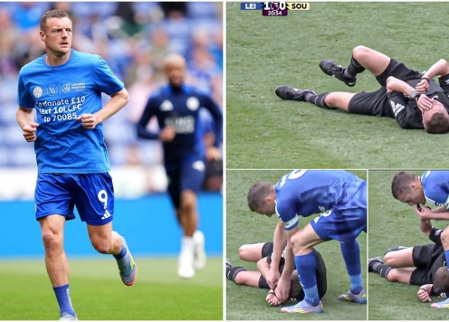 Jamie Vardy vừa đá bóng, vừa làm trọng tài